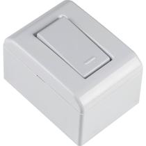 Caixa de Sobrepor com 1 Interruptor Simples 10 A 250 V Tramontina LizFlex Branca Caixa de Sobrepor com 1 Interruptor Simples 10 A 250 V Tramontina LizFlex Branca
