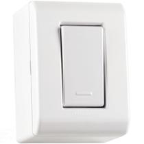 Caixa de Sobrepor com 1 Interruptor Simples 10 A 250 V Tramontina LizFlex Branca Caixa de Sobrepor com 1 Interruptor Simples 10 A 250 V Tramontina LizFlex Branca