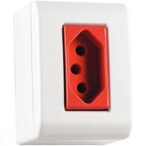 Caixa De Sobrepor Com 1 Tomada 2p+t 20 A 250 V Tramontina Lizflex Com Vermelha E Branca Tramontina Caixa De Sobrepor Com 1 Tomada 2p+t 20 A 250 V Tramontina Lizflex Com Vermelha E Branca Tramontina