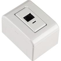 Caixa De Sobrepor Com 1 Tomada Rj45 Cat.6 Tramontina Lizflex Branca Tramontina