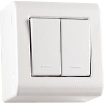 Caixa de Sobrepor com 2 Interruptores Simples 10 A 250 V Tramontina LizFlex Branca