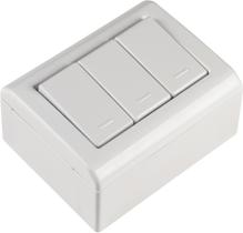 Caixa de Sobrepor com 3 Interruptores Simples 10 A 250 V Tramontina LizFlex Branca Caixa de Sobrepor com 3 Interruptores Simples 10 A 250 V Tramontina LizFlex Branca