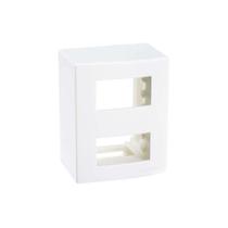 Caixa de Sobrepor com Suporte MarGirius Sleek 75x95 para 2 Módulos Distanciados Branca Caixa de Sobrepor com Suporte MarGirius Sleek 75x95 para 2 Módulos Distanciados Branca