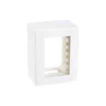 Caixa De Sobrepor Com Suporte Margirius Sleek 75x95 Para 3 Módulos Branca