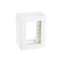 Caixa de Sobrepor com Suporte MarGirius Sleek 75x95 para 3 Módulos Branca Caixa de Sobrepor com Suporte MarGirius Sleek 75x95 para 3 Módulos Branca