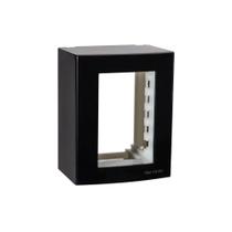 Caixa De Sobrepor Com Suporte Margirius Sleek 75x95 Para 3 Módulos Preto Ebony Caixa De Sobrepor Com Suporte Margirius Sleek 75x95 Para 3 Módulos Preto Ebony