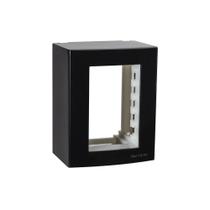 Caixa de Sobrepor com Suporte MarGirius Sleek 75x95 para 3 Módulos Preto Ebony Caixa de Sobrepor com Suporte MarGirius Sleek 75x95 para 3 Módulos Preto Ebony