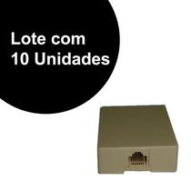 Caixa de Sobrepor Rj45 Femea Lote 10 Unidades para Cabo de Rede Internet Caixa de Sobrepor Rj45 Femea Lote 10 Unidades para Cabo de Rede Internet