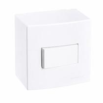 Caixa de Sobrepor Simples 10A 75mm c/ 1 Interruptor Branco