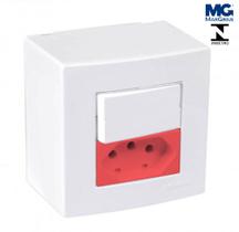 Caixa de Sobrepor Sistema X Interruptor Simples 20a vermelho - Margirius