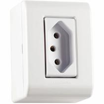 Caixa de Sobrepor Tomada 2P + T 10A Sistema X 57304002 - Tramontina Caixa de Sobrepor Tomada 2P + T 10A Sistema X 57304002 - Tramontina