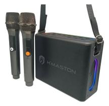 Caixa de Som 120 RMS H - m.a.s.t.o.m super potente com 2 microfones bluetooth - H- m.a.s.t.o.m