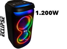 Caixa de Som 1200W Eclipse E206 Bluetooth TWS C Remoto Bateria 6 horas 2 Woofer 6,5 bivolt
