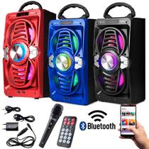 Caixa de Som 12W Amplificada com Bluetooth, USB e Microfone M873BT Cores Variadas INFOKIT Caixa de Som 12W Amplificada com Bluetooth, USB e Microfone M873BT Cores Variadas INFOKIT