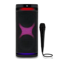 Caixa de Som 160W Bivolt Tomate Bluetooth Entrada Guitarra LED USB TF Microfone