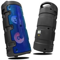 Caixa De Som 16W Radio FM Bluetooth USB Com Microfone TF Azul