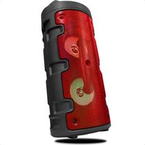 Caixa De Som 16W Radio FM Bluetooth USB Com Microfone TF Vermelho