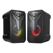 Caixa de Som 2.0 com LED RGB USB para Notebook e PC Caixa de Som 2.0 com LED RGB USB para Notebook e PC