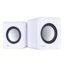 Caixa De Som 2.0 Usb 5v 2x 1w C/Controlador De Volume Branca