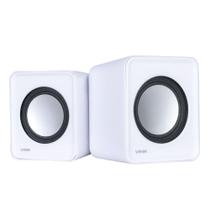 Caixa de som 2.0 usb 5v 2x 1w com controlador de volume branca - vs-01b - VINIK