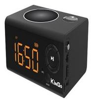 Caixa De Som Alarme Relógio Kingo Bluetooth Kg-370