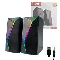 Caixa de Som Alto Falante RGB Bluetooth 6W - Computador Notebook