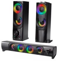Caixa de Som Alto Falante Soundbar Knup Hibrida USB 2.0 12W