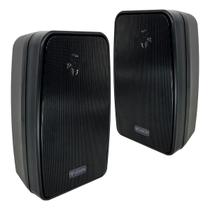 Caixa De Som Ambiente 70W 8Ohms Pretas Resistente à Água com Tela Metálica Externos e internos-Leson