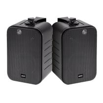 Caixa de som ambiente com suporte, preta mod mxk25 caixa com 2 pçs