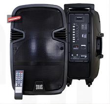Caixa De Som Amplificada 15 Solus Cs-150 Com Bateria Preto 1