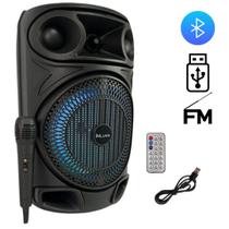 Caixa De Som Amplificada 2200w Bluetooth com Microfone