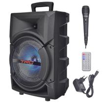 Caixa de som amplificada 220W RMS com Bluetooth Radio FM e Microfone - TRC 5522 - TRC