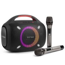 Caixa de som amplificada 80W RMS com Bluetooth Radio FM e Microfone s fio SOONBOX S6300 110V 220V