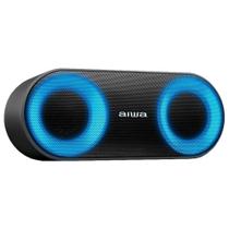 Caixa de Som Amplificada Aiwa Mini Speaker AWSP01 Entrada Micro-SD, Pen Drive, Bluetooth, 20W RMS, Preto