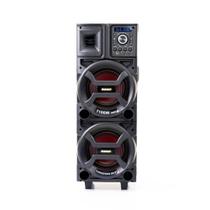 Caixa De Som Amplificada Amvox Aca 1101 Duplo 8 Black1100w Rms, Led, Bluetooth, Equalizador e Usb Bivolt