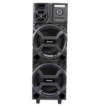 Caixa De Som Amplificada Amvox ACA 1402 TITAN BLACK 2 Woofers ALTO FALANTE 10" Bivolt SFM