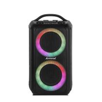 Caixa De Som Amplificada Amvox Aca 600 Bagvox Black 600w Rms, Bluetooth, Equalizador, Usb e Bateria Recarregável Bivolt