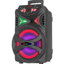 Caixa de Som Amplificada Bluetooth Aca 255 Hit 250w Amvox Woofer 8 Polegadas Preta Bivolt com Entradas Aux e USB Caixa de Som Amplificada Bluetooth Aca 255 Hit 250w Amvox Woofer 8 Polegadas Preta Bivolt com Entradas Aux e USB