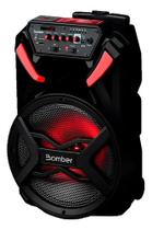 Caixa de som amplificada bomber papao 510 bluetooth com led preto bi-volt