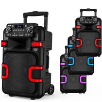 Caixa De Som Amplificada Bomber Trolley 850w Bluetooth USB TWS LED