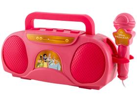 Caixa de Som Amplificada Candide Disney Princesas Boom Box Karaokê