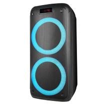 Caixa de Som Amplificada Multilaser Pulse Mini Torre com LED Bluetooth/USB/AUX Bivolt 1000W Preto SP359