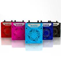 Caixa De Som Amplificada Portátil Bluetooth MP3 USB Rádio FM - Grasep