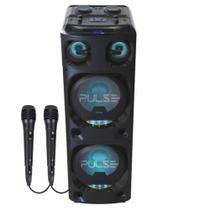 Caixa de Som Amplificada Pulse 2200W SP500 com 02 Microfones
