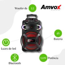 Caixa De Som Amplificada Strondo II Amvox ACA550 Preto - Biv