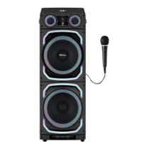 Caixa de Som Amplificada Torre Philco PCX39000 15"pol Efeito Fumaça 3900W- 1 Microfone Caixa de Som Amplificada Torre Philco PCX39000 15"pol Efeito Fumaça 3900W- 1 Microfone