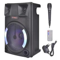 Caixa de Som Amplificada TRC X120 120W RMS Microfone Bluetooth Bivolt