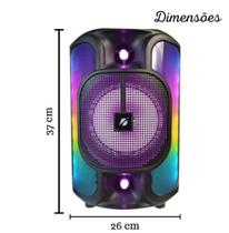 Caixa de Som & Amplificador Portátil Bluetooth com LED KTS-1766 Speaker 8" - KBroad