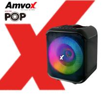 Caixa de Som Amvox ACA 150 POP 150W RMS Bluetooth LED FM USB Bateria 4h Portátil Bivolt