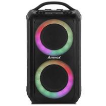 Caixa De Som Amvox BagVox 600W Led Bluetooth USB Bivolt Preto ACA 600